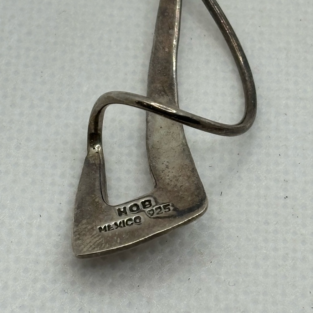 HOB 925 Modernist Dangle Earrings.  Around 2” long not counting hooks. - Picture 9 of 15